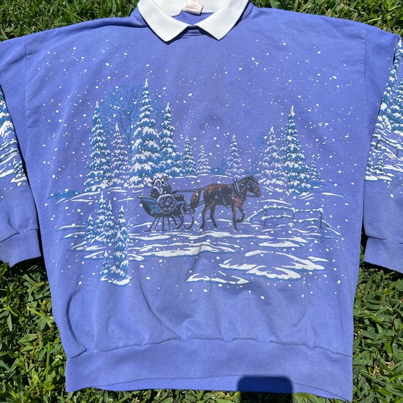 Vintage 90s Lifestyle All Over Print Wrap Around Animal Nature Shirt Size XXL - Picture 4 of 8